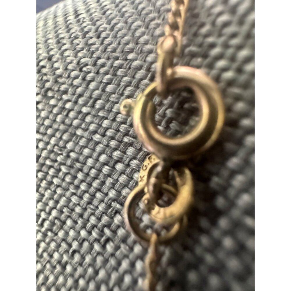 Vintage 14K Filled Gold Chain Necklace With Freshwater Pearls 16" - Picture 3 of 5